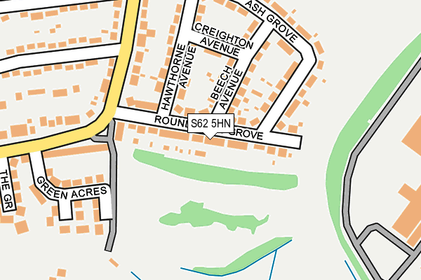 S62 5HN map - OS OpenMap – Local (Ordnance Survey)