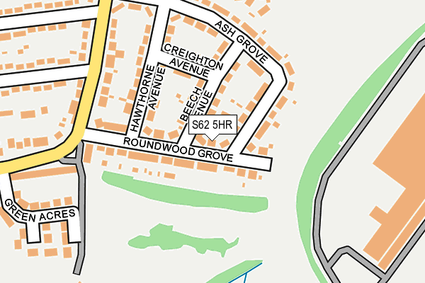 S62 5HR map - OS OpenMap – Local (Ordnance Survey)