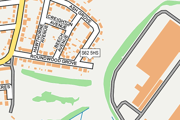 S62 5HS map - OS OpenMap – Local (Ordnance Survey)