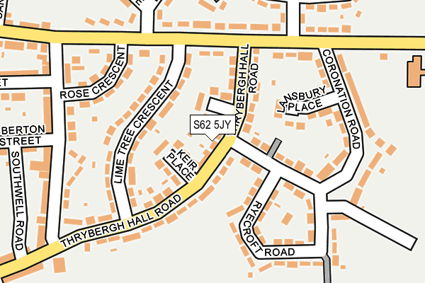 S62 5JY map - OS OpenMap – Local (Ordnance Survey)