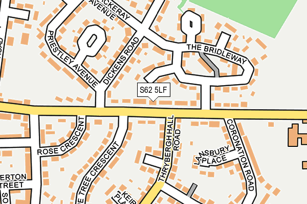 S62 5LF map - OS OpenMap – Local (Ordnance Survey)