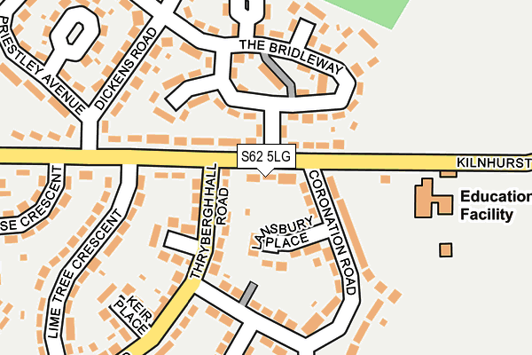 S62 5LG map - OS OpenMap – Local (Ordnance Survey)