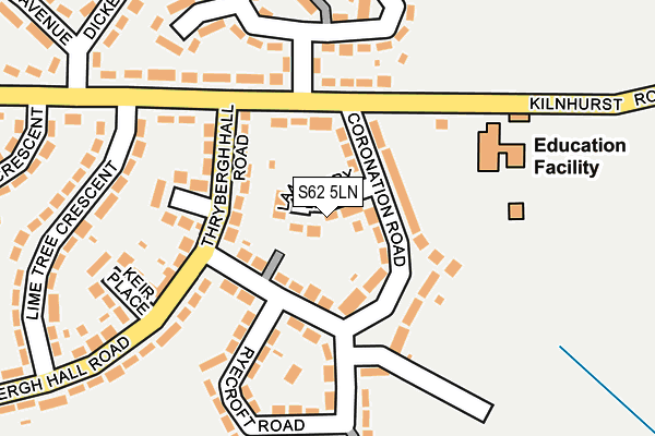 S62 5LN map - OS OpenMap – Local (Ordnance Survey)