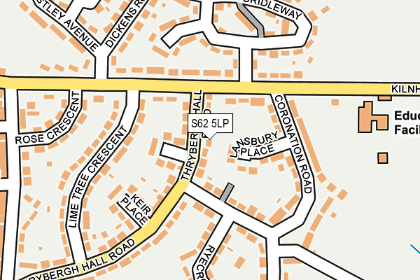 S62 5LP map - OS OpenMap – Local (Ordnance Survey)