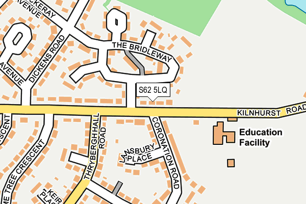 S62 5LQ map - OS OpenMap – Local (Ordnance Survey)