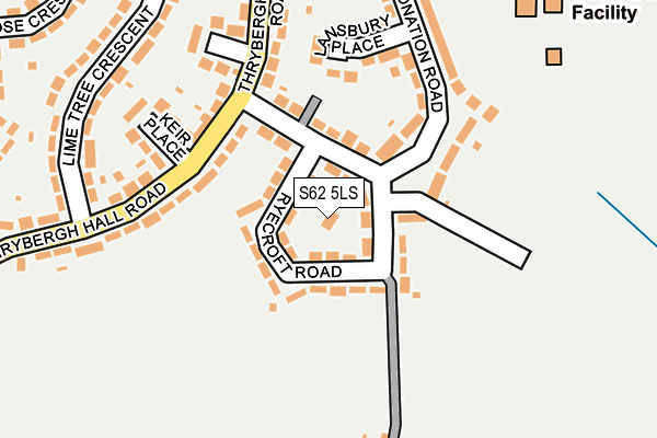 S62 5LS map - OS OpenMap – Local (Ordnance Survey)