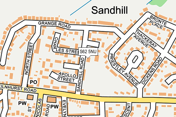 S62 5NU map - OS OpenMap – Local (Ordnance Survey)