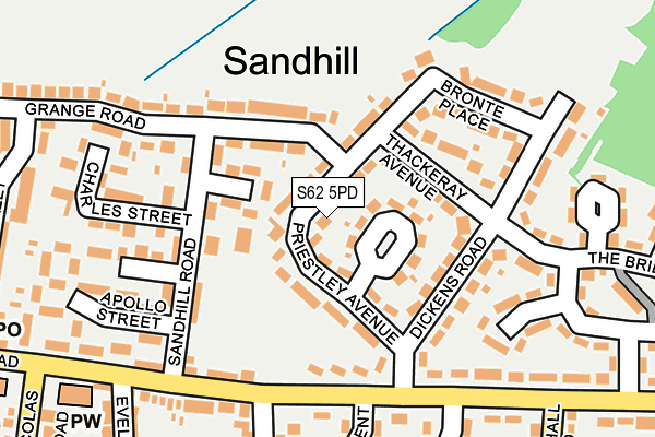 S62 5PD map - OS OpenMap – Local (Ordnance Survey)