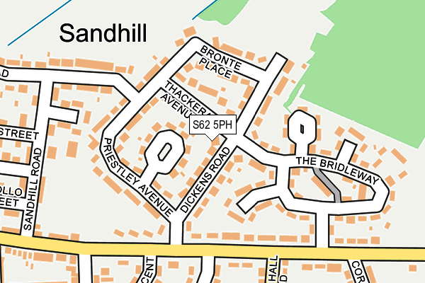 S62 5PH map - OS OpenMap – Local (Ordnance Survey)