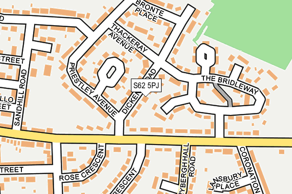 S62 5PJ map - OS OpenMap – Local (Ordnance Survey)