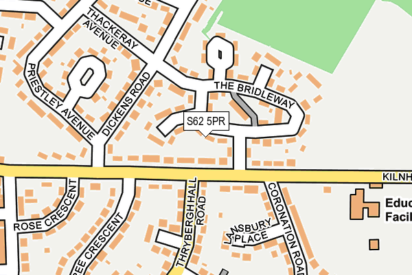 S62 5PR map - OS OpenMap – Local (Ordnance Survey)