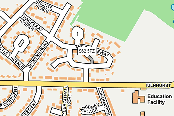 S62 5PZ map - OS OpenMap – Local (Ordnance Survey)