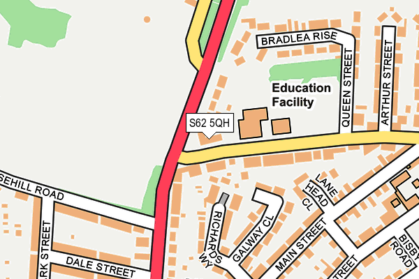 S62 5QH map - OS OpenMap – Local (Ordnance Survey)