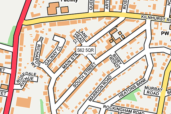 S62 5QR map - OS OpenMap – Local (Ordnance Survey)