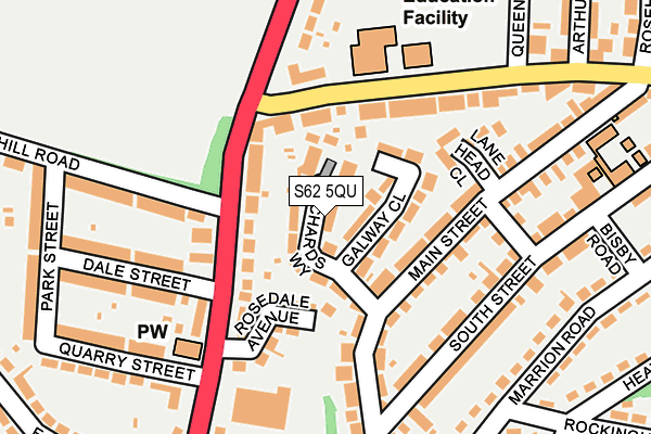 S62 5QU map - OS OpenMap – Local (Ordnance Survey)