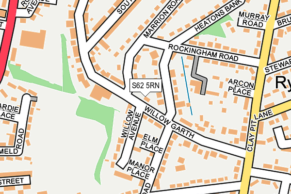 S62 5RN map - OS OpenMap – Local (Ordnance Survey)