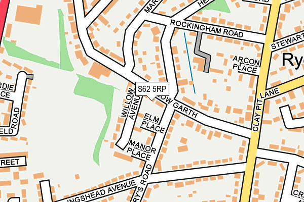 S62 5RP map - OS OpenMap – Local (Ordnance Survey)