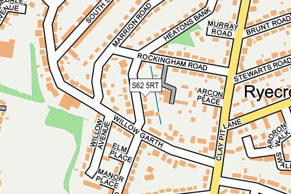 S62 5RT map - OS OpenMap – Local (Ordnance Survey)