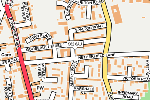 S62 6AU map - OS OpenMap – Local (Ordnance Survey)
