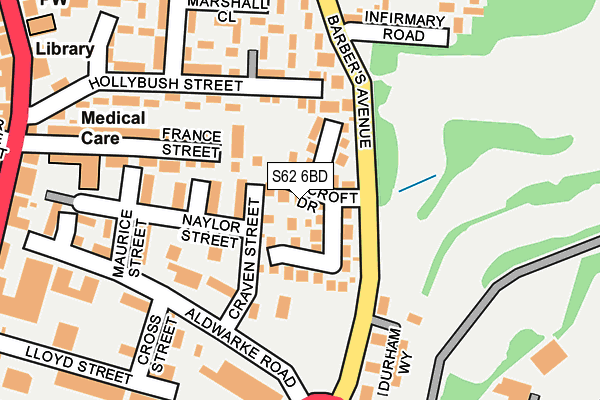 S62 6BD map - OS OpenMap – Local (Ordnance Survey)