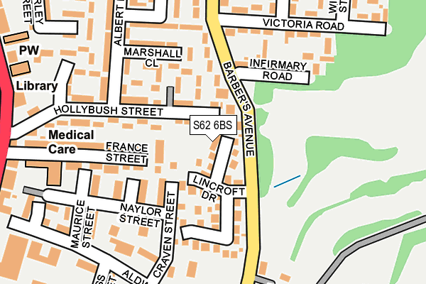 S62 6BS map - OS OpenMap – Local (Ordnance Survey)