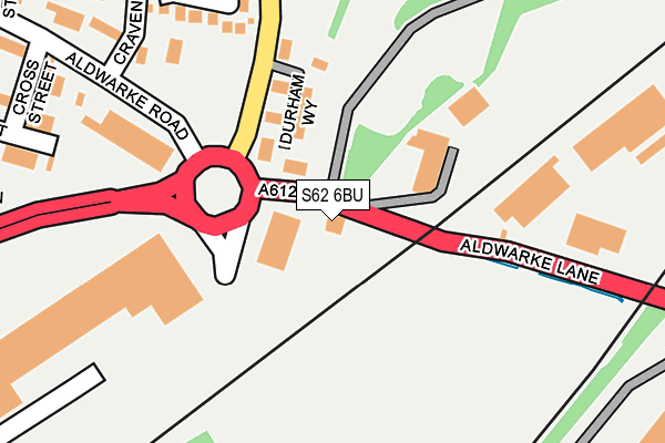 S62 6BU map - OS OpenMap – Local (Ordnance Survey)