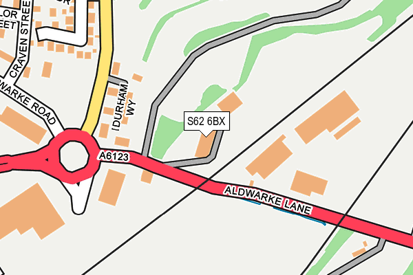 S62 6BX map - OS OpenMap – Local (Ordnance Survey)