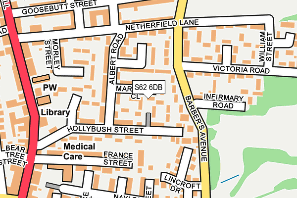 S62 6DB map - OS OpenMap – Local (Ordnance Survey)
