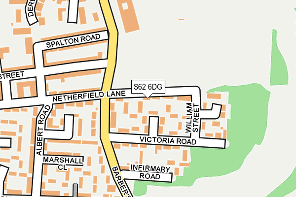 S62 6DG map - OS OpenMap – Local (Ordnance Survey)