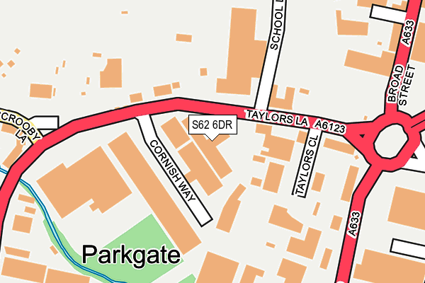 S62 6DR map - OS OpenMap – Local (Ordnance Survey)