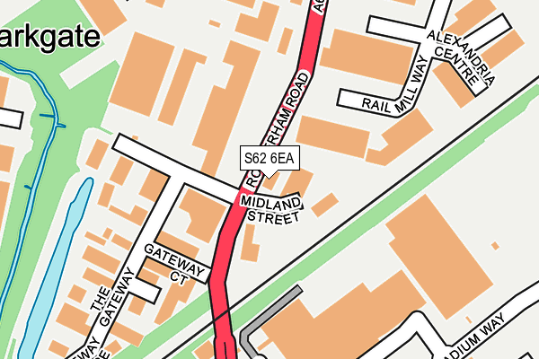 S62 6EA map - OS OpenMap – Local (Ordnance Survey)