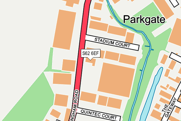 S62 6EF map - OS OpenMap – Local (Ordnance Survey)