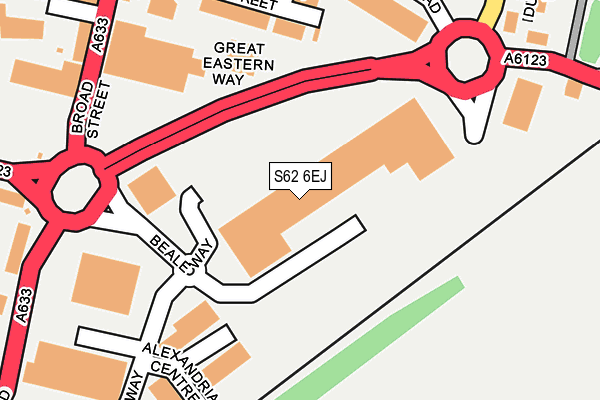 S62 6EJ map - OS OpenMap – Local (Ordnance Survey)