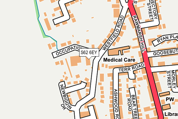 S62 6EY map - OS OpenMap – Local (Ordnance Survey)
