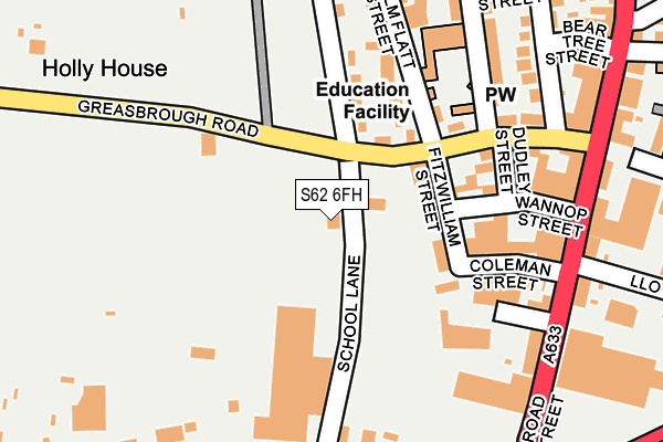 S62 6FH map - OS OpenMap – Local (Ordnance Survey)