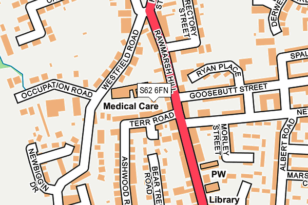 S62 6FN map - OS OpenMap – Local (Ordnance Survey)