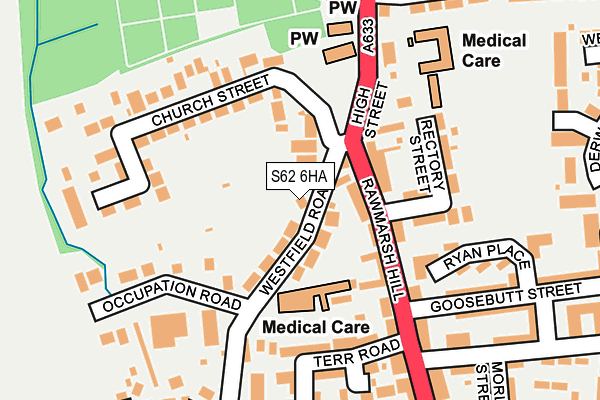 S62 6HA map - OS OpenMap – Local (Ordnance Survey)