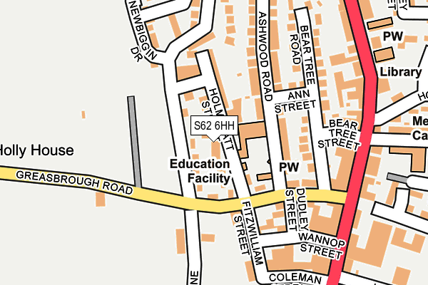 S62 6HH map - OS OpenMap – Local (Ordnance Survey)