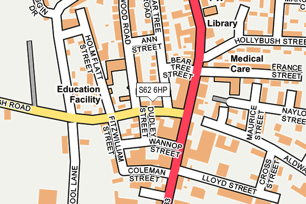 S62 6HP map - OS OpenMap – Local (Ordnance Survey)