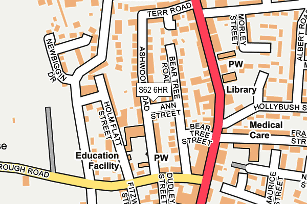 S62 6HR map - OS OpenMap – Local (Ordnance Survey)