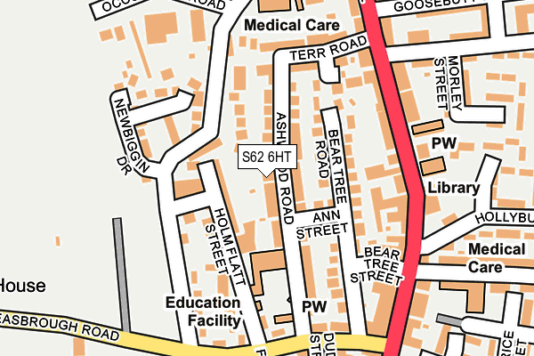 S62 6HT map - OS OpenMap – Local (Ordnance Survey)