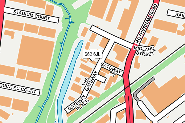 S62 6JL map - OS OpenMap – Local (Ordnance Survey)