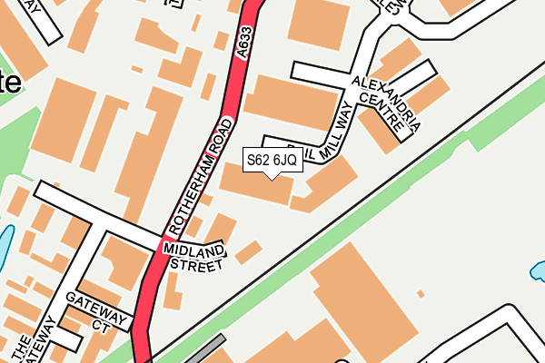 S62 6JQ map - OS OpenMap – Local (Ordnance Survey)