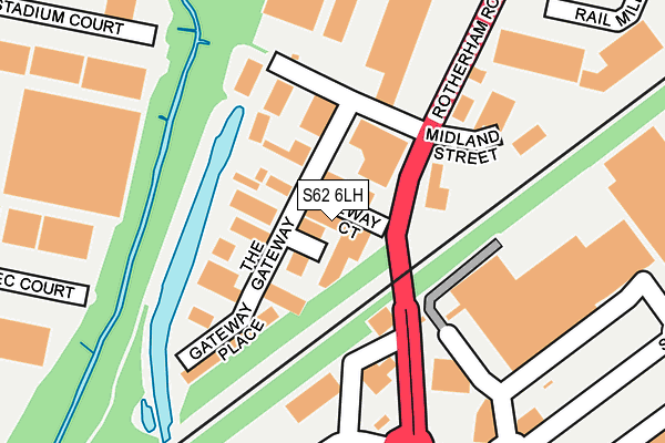 S62 6LH map - OS OpenMap – Local (Ordnance Survey)