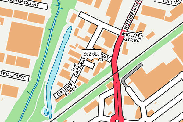 S62 6LJ map - OS OpenMap – Local (Ordnance Survey)