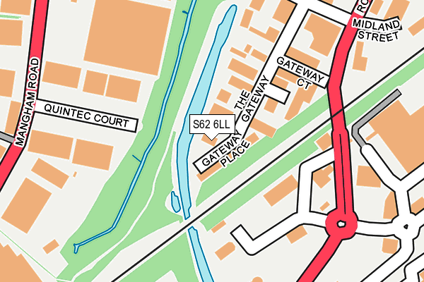 S62 6LL map - OS OpenMap – Local (Ordnance Survey)