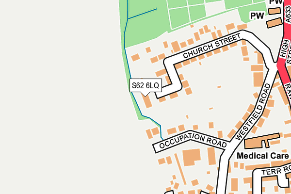 S62 6LQ map - OS OpenMap – Local (Ordnance Survey)