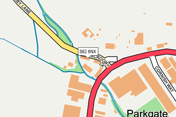 S62 6NX map - OS OpenMap – Local (Ordnance Survey)