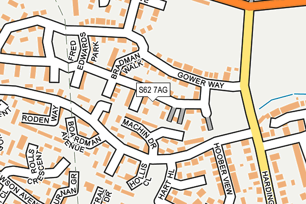 S62 7AG map - OS OpenMap – Local (Ordnance Survey)