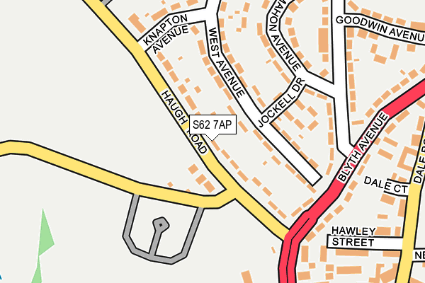 S62 7AP map - OS OpenMap – Local (Ordnance Survey)